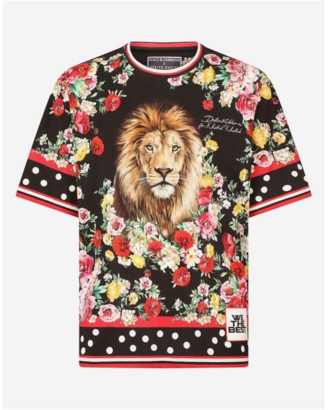 dolce gabbana t shirt lion|farfetch dolce and gabbana t shirts.